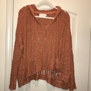 Burnt orange sweater hoodie